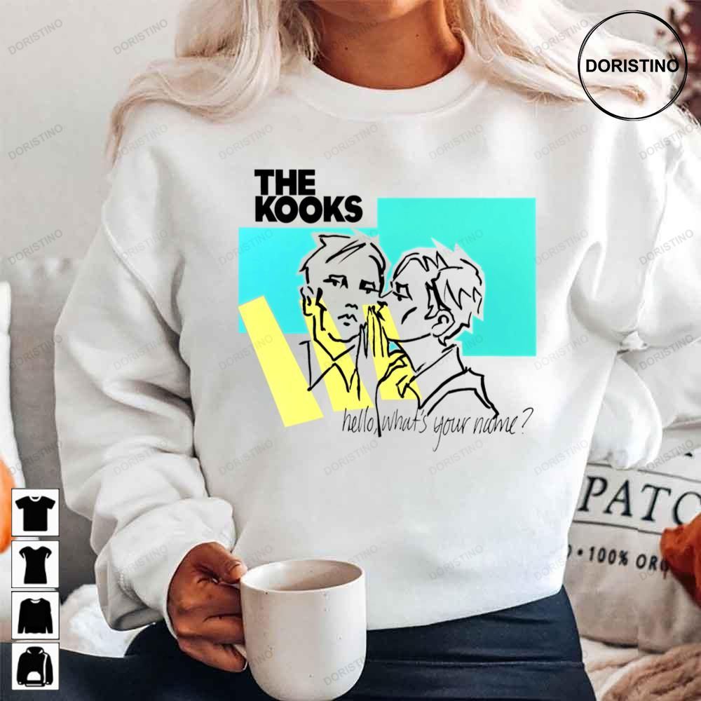Hello whats your name the kooks pop rock music art limited edition t shirts